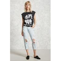 Distressed Girlfriend Ankle Jeans