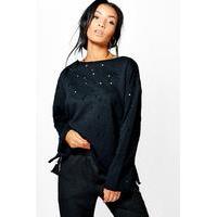 Distressed Sweatshirt - black