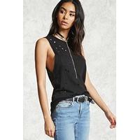 Distressed Pocket Tank Top