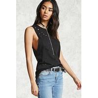 Distressed Pocket Tank Top