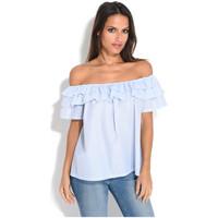 diabless top yvonne womens blouse in blue