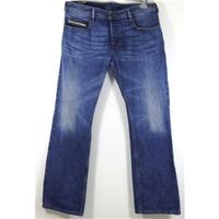 diesel industry size 18 leg length 32 blue bootcut jeans