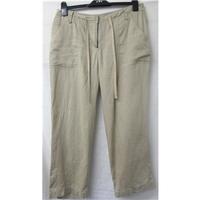 Dickens & Jones - Size: 12 - Beige - Linen Trousers