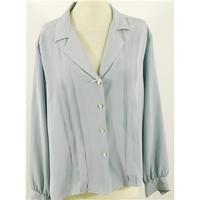 Diesel Size XS Linen Mix Oversized Translucent Blue Cardigan