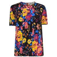 DIANE VON FURSTENBERG Floral Silk T Shirt