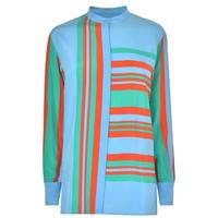 diane von furstenberg striped oversized silk shirt