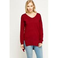 Dip Hem Knitted Sweater