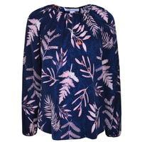 diane von furstenberg marnie leaf print top