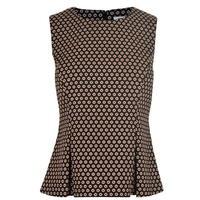 diane von furstenberg mallorie jacquard peplum top