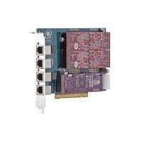 Digium TDM410 4 Port Modular Analog PCI 3.3/5.0V Card with 4 Trunk Interfaces and HW Echo Cancellation