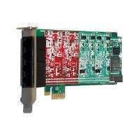 Digium A1A4B04F 4 Port Modular Analog PCI-Express x1 Card with 2 Station and 2 Trunk Interfaces and HW Echo Cancellation