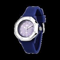 Diamond, Blue Silicone & Stainless Steel 36mm Watch