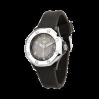 Diamond, Grey Silicone & Stainless Steel 36mm Watch