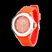 Diamond, Orange Silicone & Stainless Steel 44mm Watch