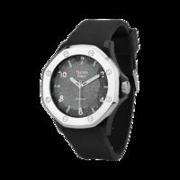 Diamond, Grey Silicone & Stainless Steel 44mm Watch