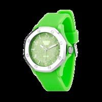 Diamond, Green Silicone & Stainless Steel 44mm Watch