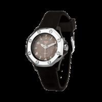 diamond brown silicone stainless steel 36mm watch