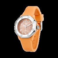 diamond gold silicone stainless steel 36mm watch