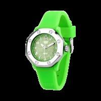 Diamond, Green Silicone & Stainless Steel 36mm Watch