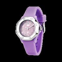 Diamond, Lilac Silicone & Stainless Steel 36mm Watch