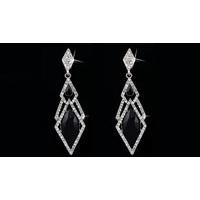 Diamond Shape Crystal Drop Earrings