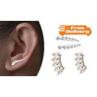 Diamante Crystal Crawler Earrings - 3 Designs, Free Delivery!