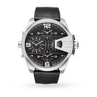 Diesel Mens Black Leather Watch DZ7376