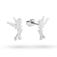 Disney Couture White Gold Plated Tinkerbell Stud Earrings