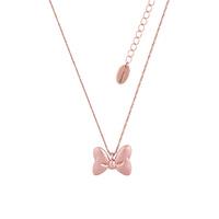 Disney Couture Rose Gold Plated Minnie Mouse Bow Necklace