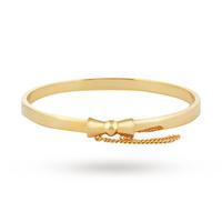 Disney Couture Gold Plated Minnie Mouse Classic Bow Bangle