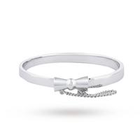 Disney Couture White Gold Plated Minnie Mouse Classic Bow Bangle