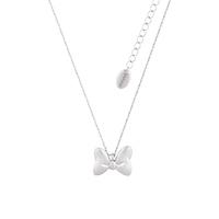 Disney Couture White Gold Plated Minnie Mouse Bow Necklace