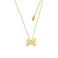 Disney Couture Gold Plated Minnie Mouse Bow Necklace