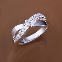 diamond cross 925 silver statement rings 1pc