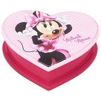 disney minnie mouse pink heart shaped jewellery box with mirror kids o ...