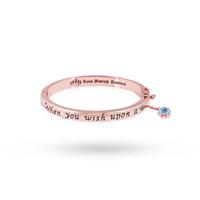 Disney Couture Rose Gold Plated Pinocchio Wish Upon A Star Bangle