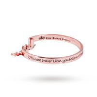 Disney Couture Rose Gold Plated Winnie The Pooh Message Bangle