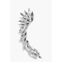 diamante full ear cuff silver