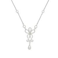 Diamond Necklace Fancy Ornate Design 18ct White Gold