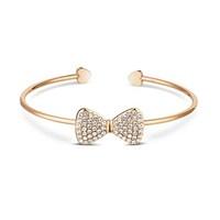 Dirty Ruby Rose Gold Crystal Bow Bangle