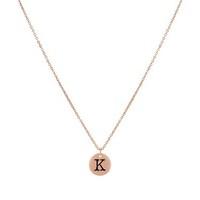 Dirty Ruby Rose Gold Letter K Necklace