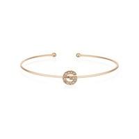 Dirty Ruby Rose Gold Crystal Letter G Bangle