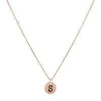Dirty Ruby Rose Gold Letter S Necklace