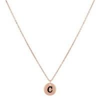 Dirty Ruby Rose Gold Letter C Necklace