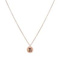 Dirty Ruby Rose Gold Letter R Necklace