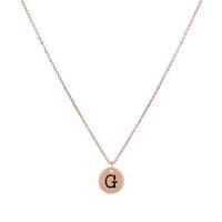 Dirty Ruby Rose Gold Letter G Necklace