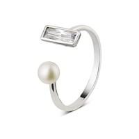 Dirty Ruby Outlet Pearl Rectangle Wrap Ring