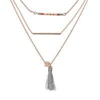 Dirty Ruby Outlet Rose Gold Layered Boho Necklace