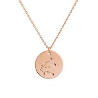 Dirty Ruby Rose Gold Plated Aquarius Necklace