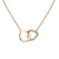 Dirty Ruby Rose Gold Interlinking Necklace